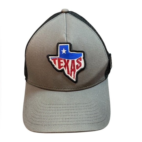 Tyler's Texas Patch Snapback Mesh Back Trucker Hat Gray OSFA Colorblock - Picture 1 of 5